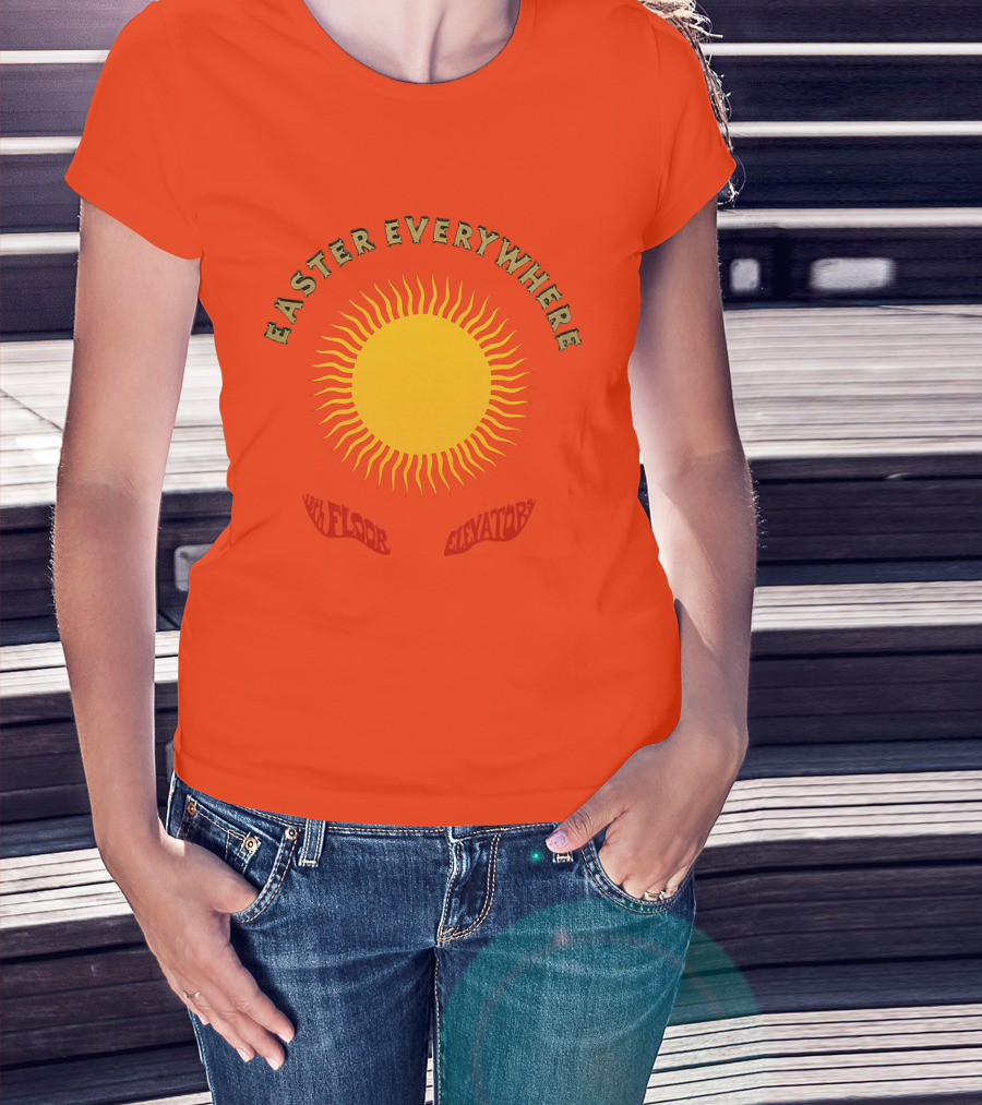 Easter Everywhere 13th Floor Elevators Sunburst Iconic Psychedelic Motif T-Shirt