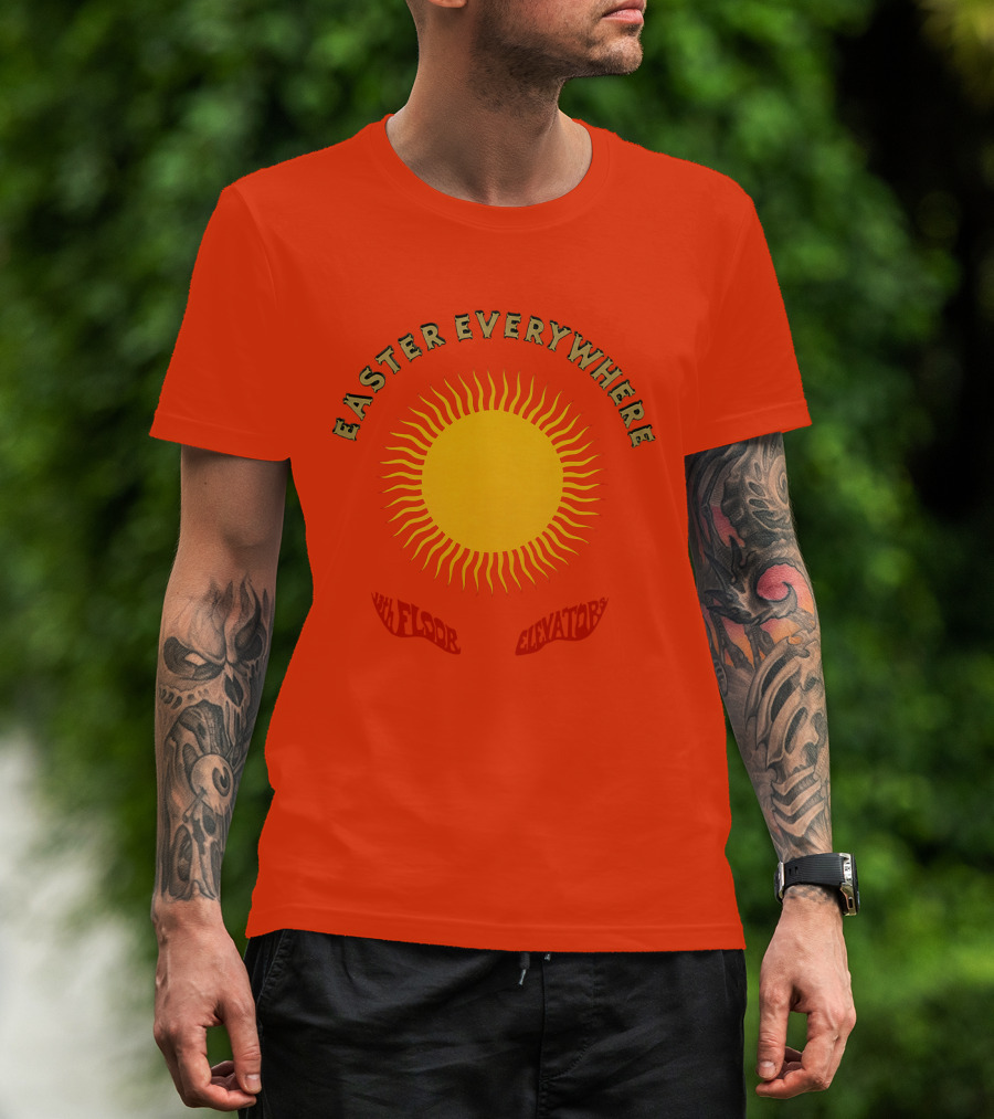 Easter Everywhere 13th Floor Elevators Sunburst Iconic Psychedelic Motif T-Shirt