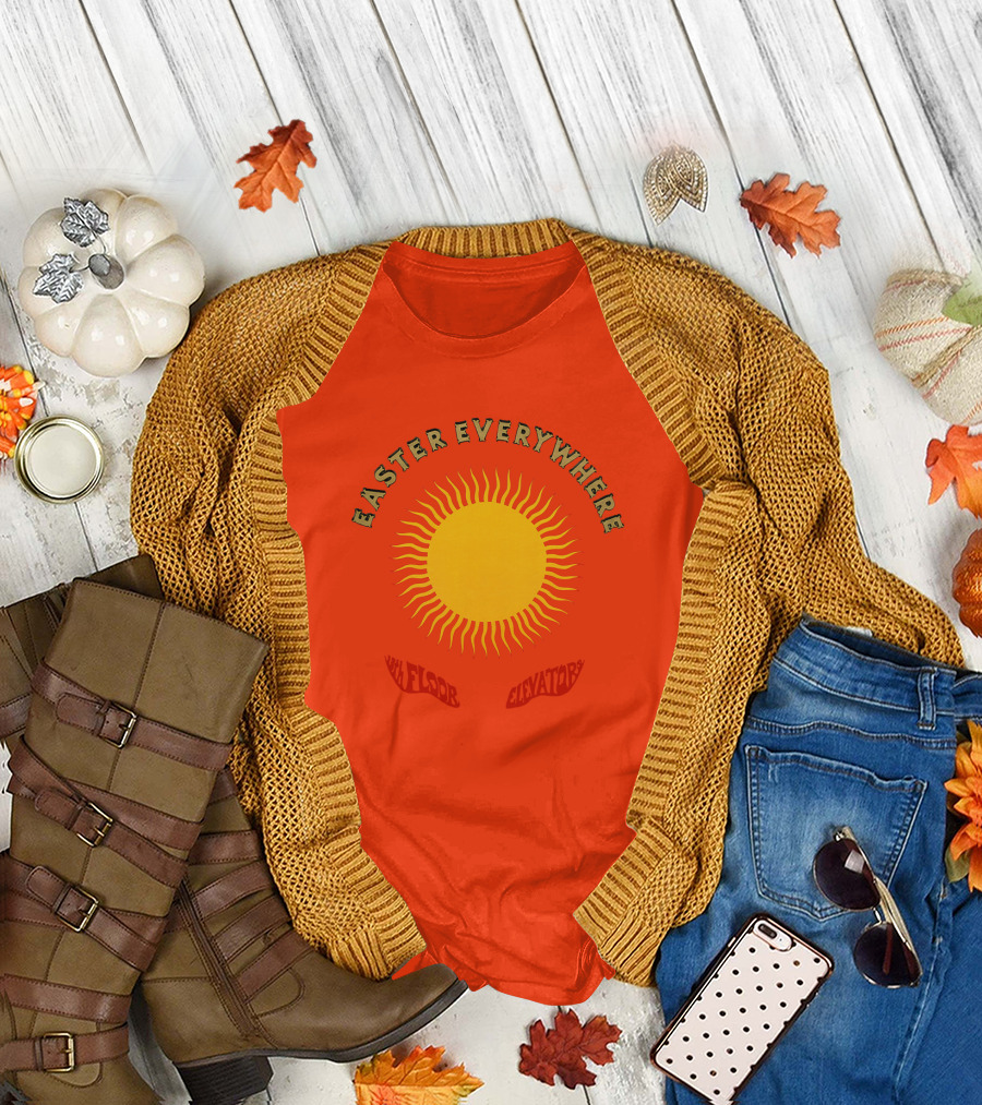 Easter Everywhere 13th Floor Elevators Sunburst Iconic Psychedelic Motif T-Shirt