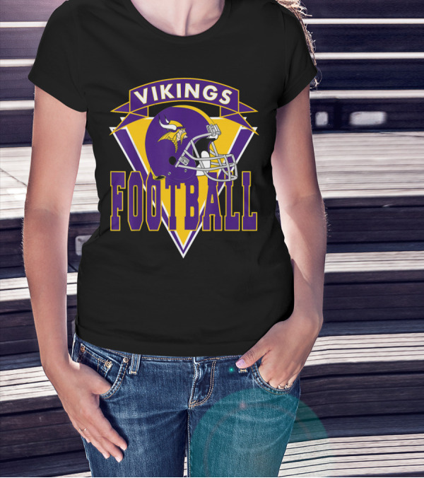 Vikings Football Helmet Badge MN Vikings T-Shirt