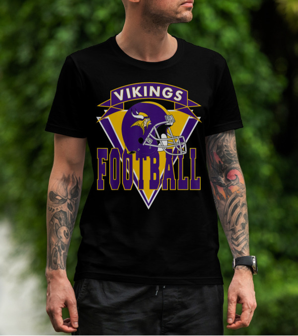 Vikings Football Helmet Badge MN Vikings T-Shirt