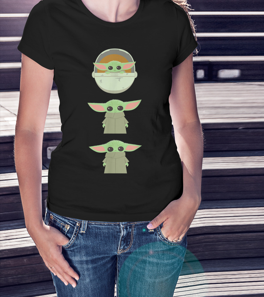 The Child Floating Pod Cartoon Characters T-Shirt