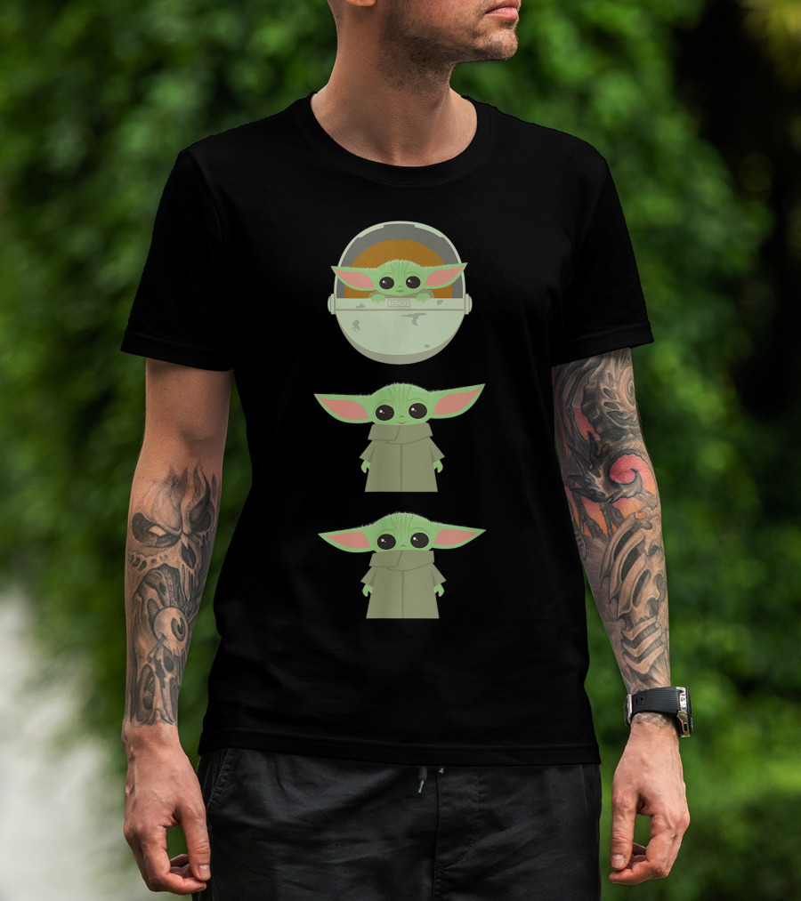 The Child Floating Pod Cartoon Characters T-Shirt