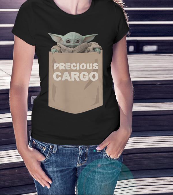 The Child Precious Cargo Pocket Yoda Mandalorian Star Wars Merchandise T-Shirt
