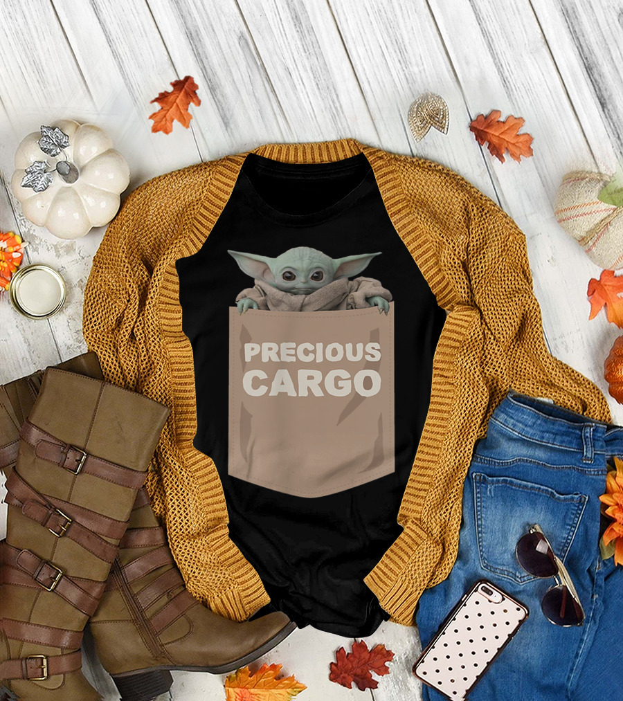 The Child Precious Cargo Pocket Yoda Mandalorian Star Wars Merchandise T-Shirt