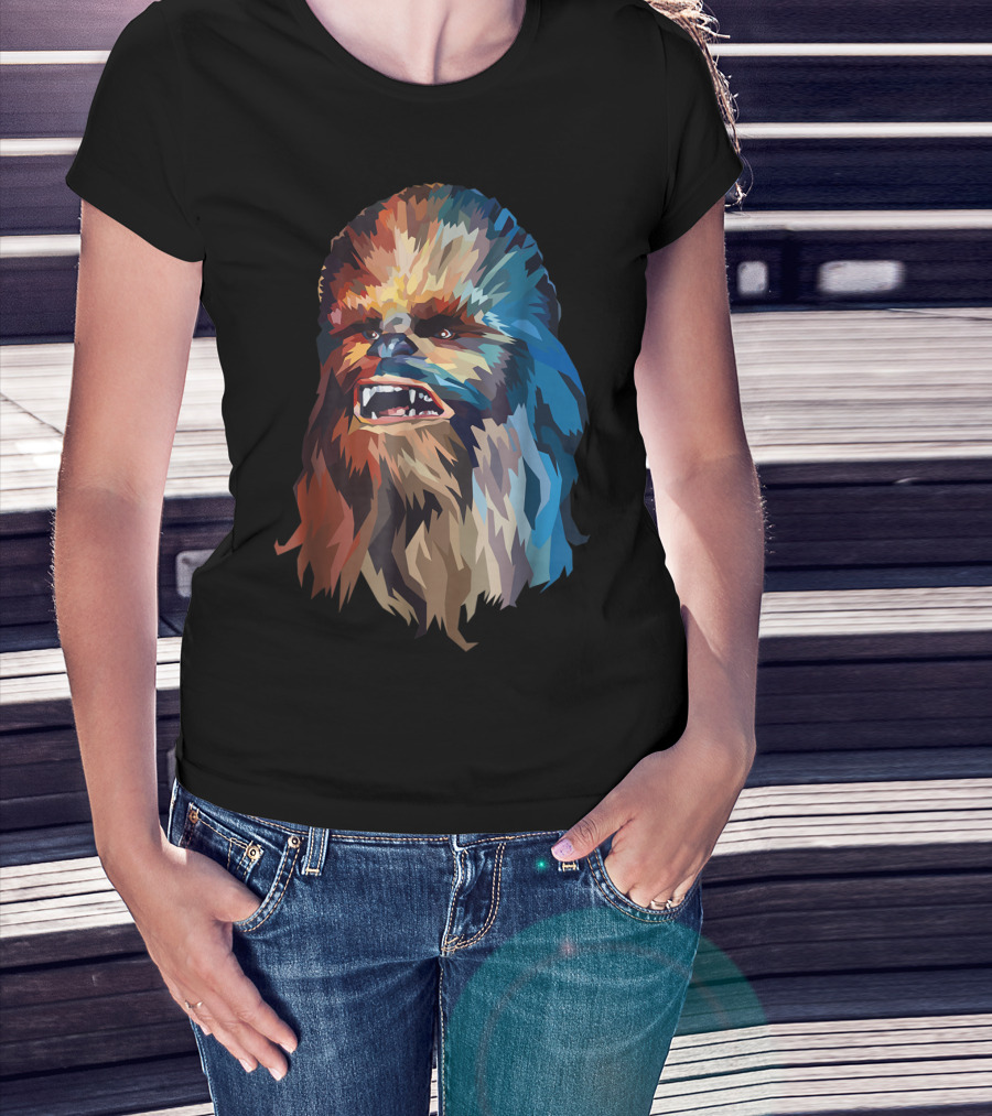 Chewbacca Multicolor Geometric T-Shirt