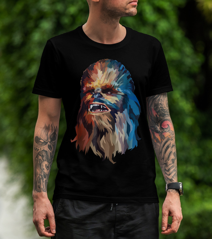 Chewbacca Multicolor Geometric T-Shirt