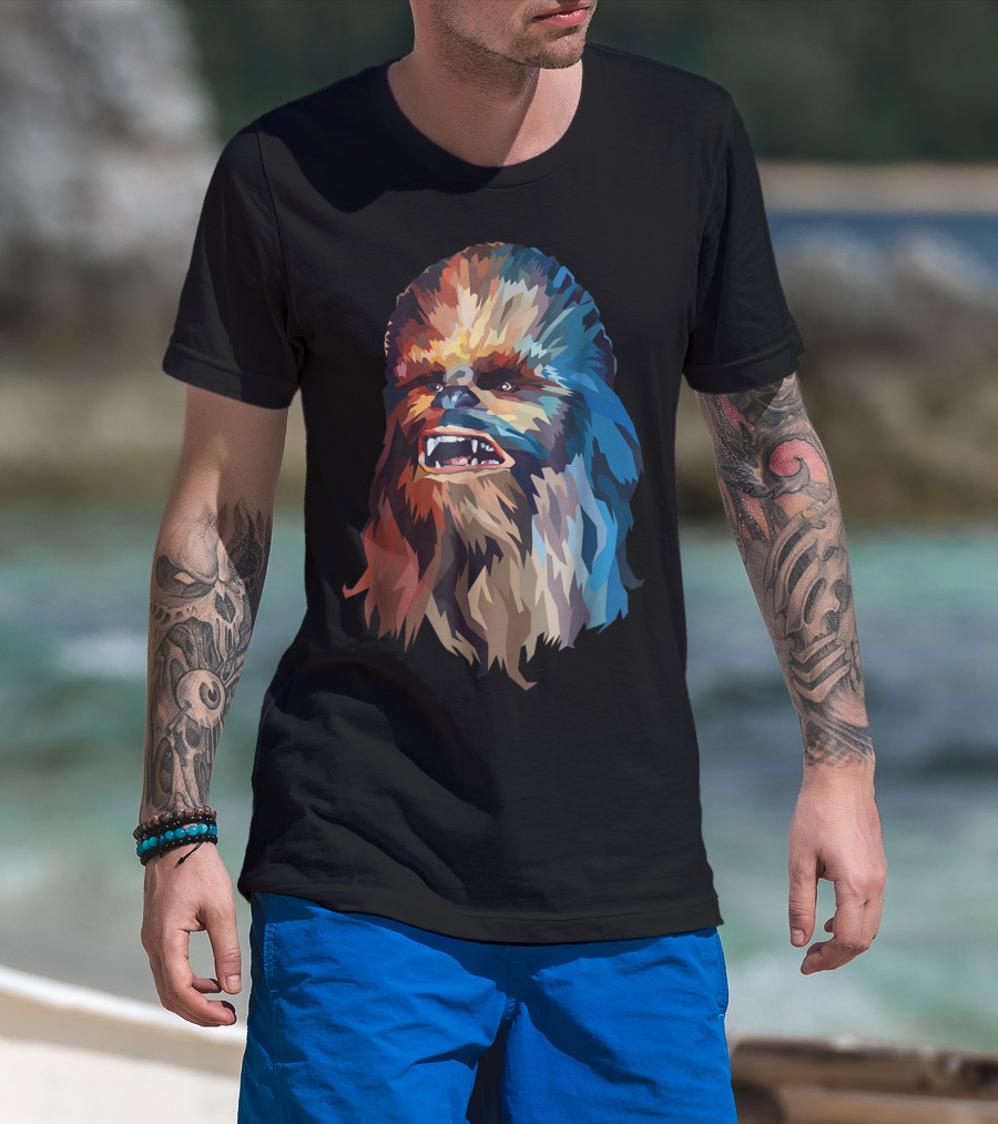 Chewbacca Multicolor Geometric T-Shirt