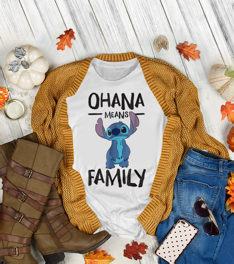 Ohana Means Family Stitch Character T-Shirt