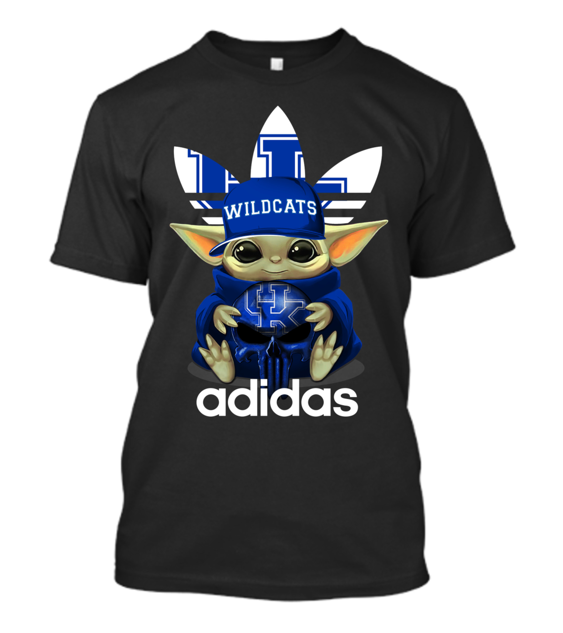 Wildcats Kentucky Yoda UK Logo Triofoil Hat T-Shirt