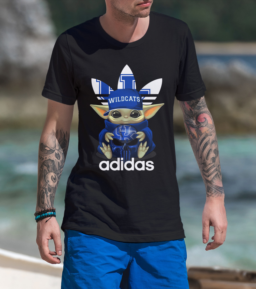 Wildcats Kentucky Yoda UK Logo Triofoil Hat T-Shirt
