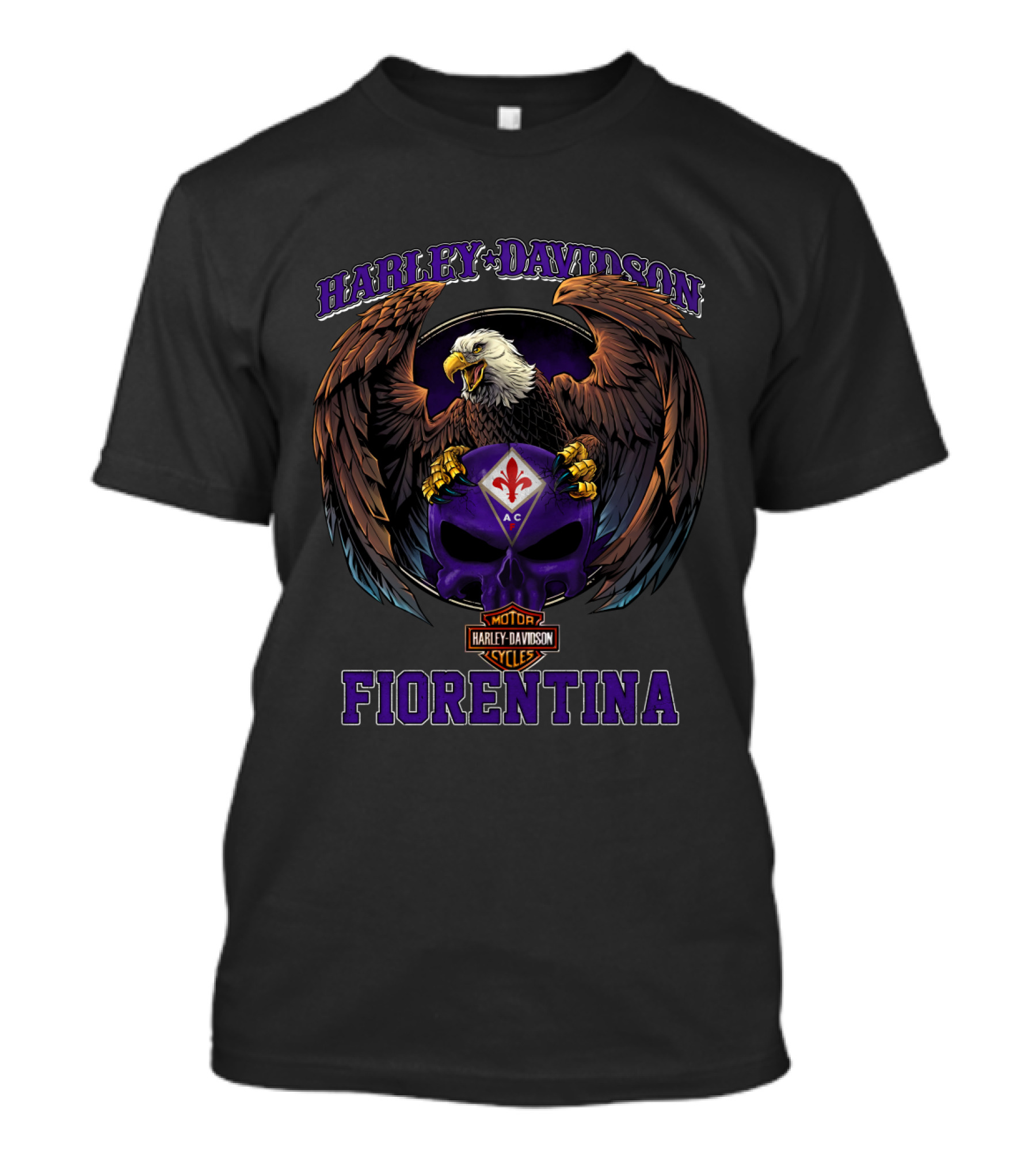 Harley Davidson Fiorentina Ac Eagle Skull T-Shirt