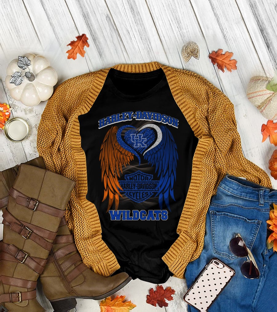Harley Davidson Kentucky Wildcats Motor Cycles T-Shirt