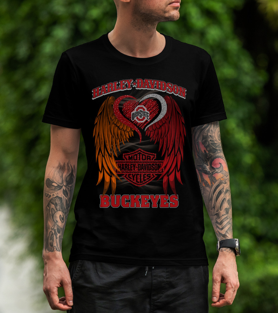 Harley Davidson Ohio State Buckeyes Motorcycles T-Shirt