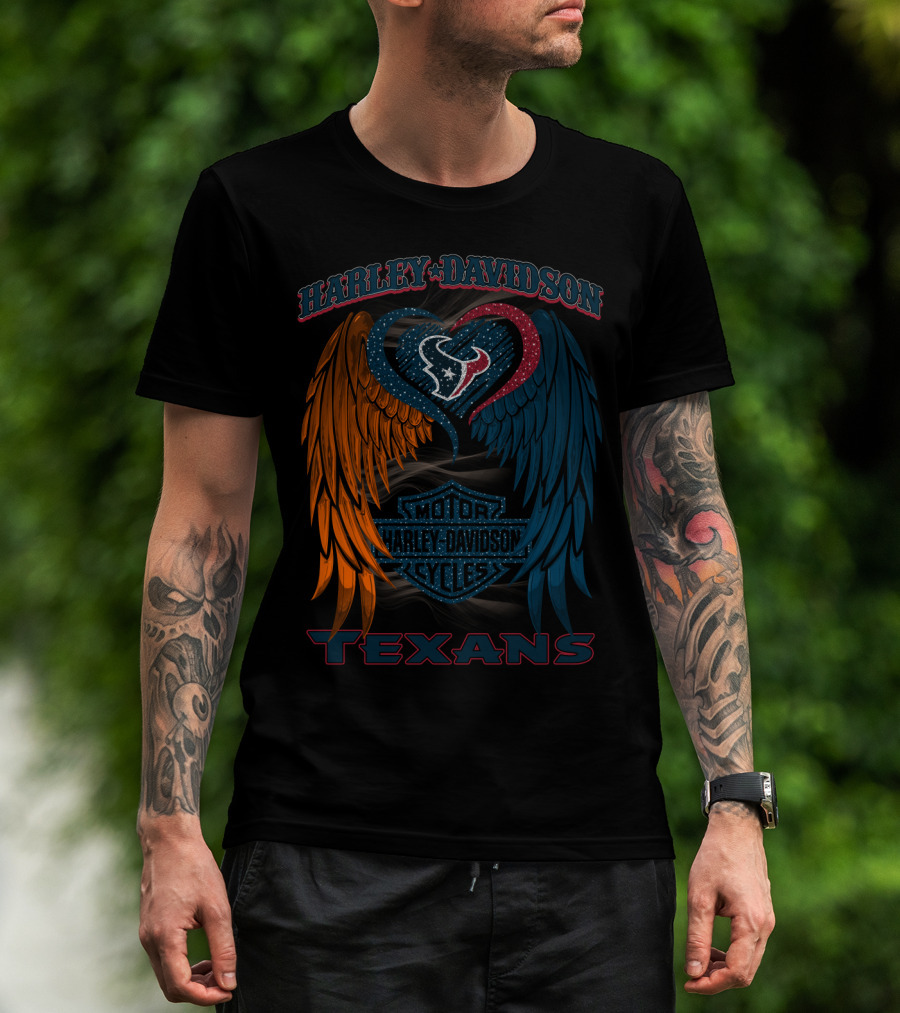 Harley Davidson Houston Texans Wings T-Shirt