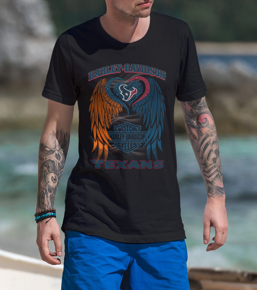 Harley Davidson Houston Texans Wings T-Shirt