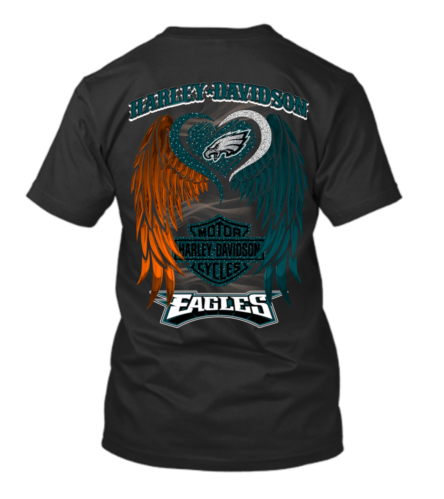 Harley Davidson Philadelphia Eagles Motor Cycles Nfl T-Shirt