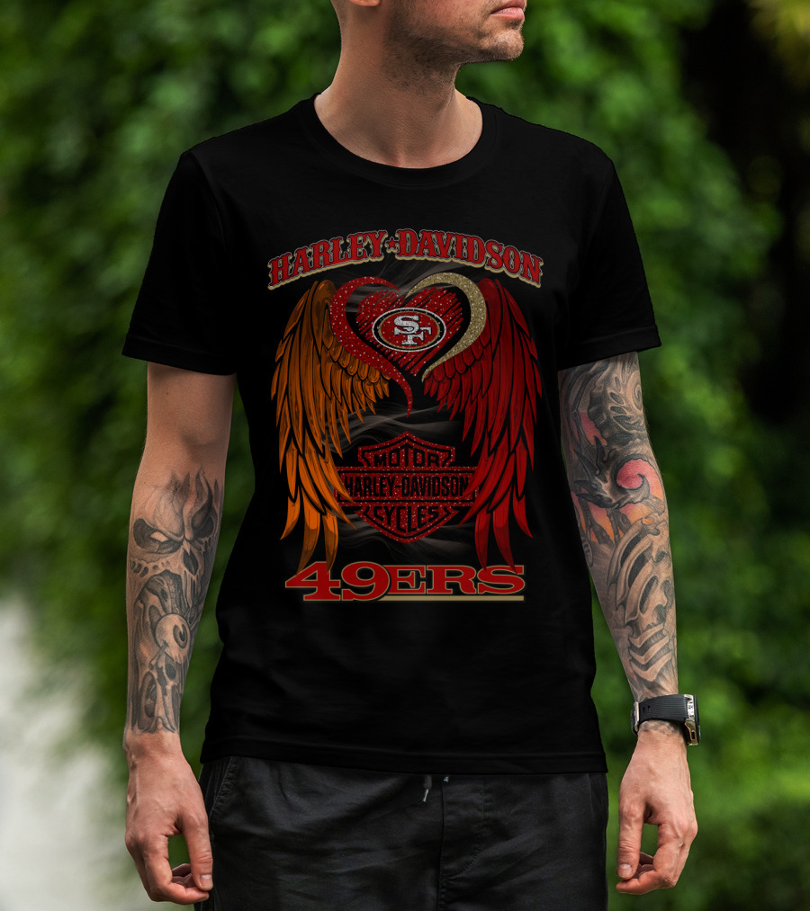 Harley Davidson Motor Cycles San Francisco 49ers T-Shirt