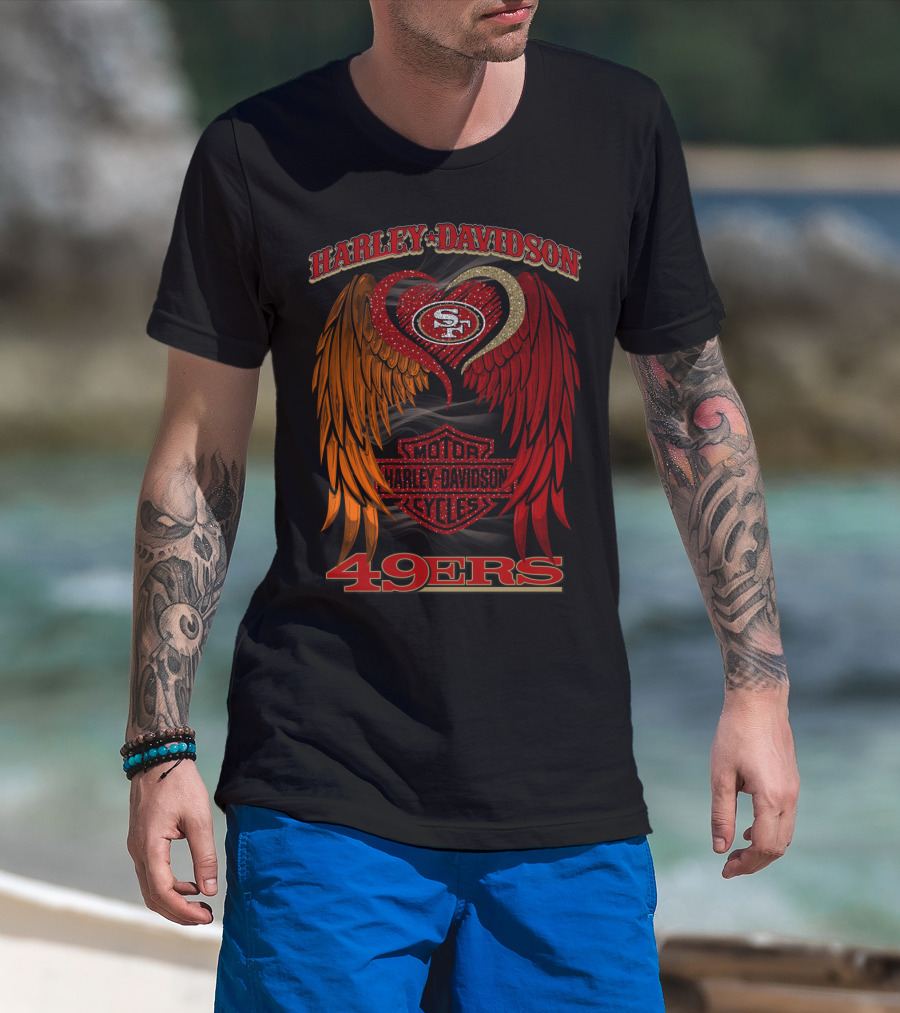 Harley Davidson Motor Cycles San Francisco 49ers T-Shirt