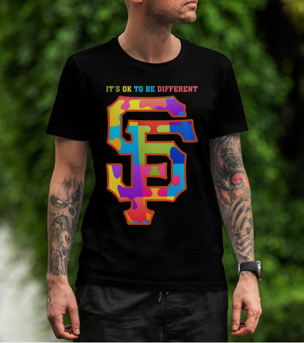 San Francisco Giants It's OK To Be Different Colorful T-Shirt