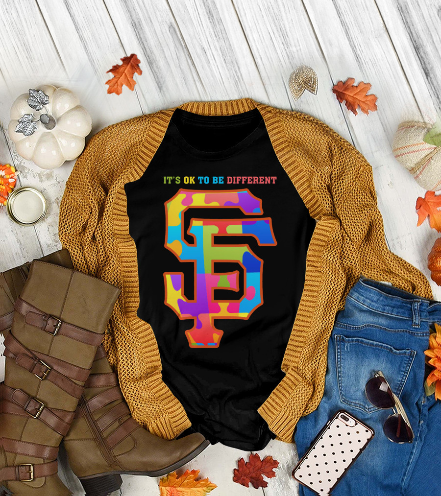 San Francisco Giants It's OK To Be Different Colorful T-Shirt