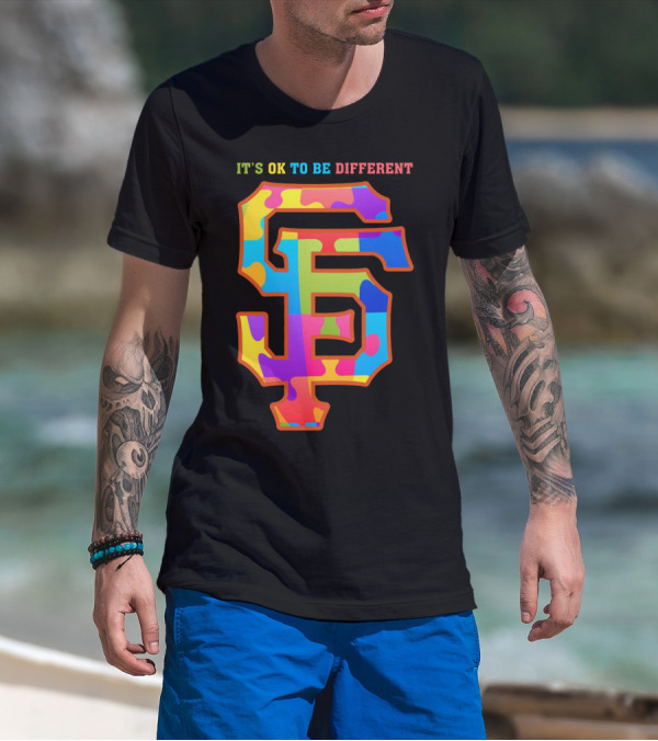 San Francisco Giants It's OK To Be Different Colorful T-Shirt