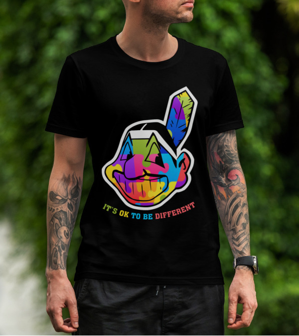 It's OK To Be Different Colorful Cleveland Indians T-Shirt
