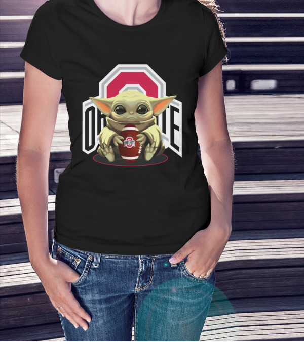 Baby Yoda Ohio State Buckeyes Football Fan T-Shirt