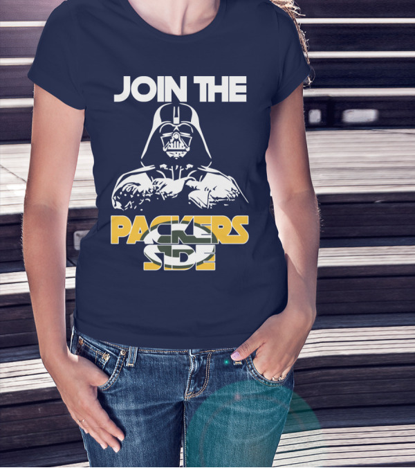 JOIN THE PACKERS SIDE Darth Vader Packers Fan Crossover T-Shirt