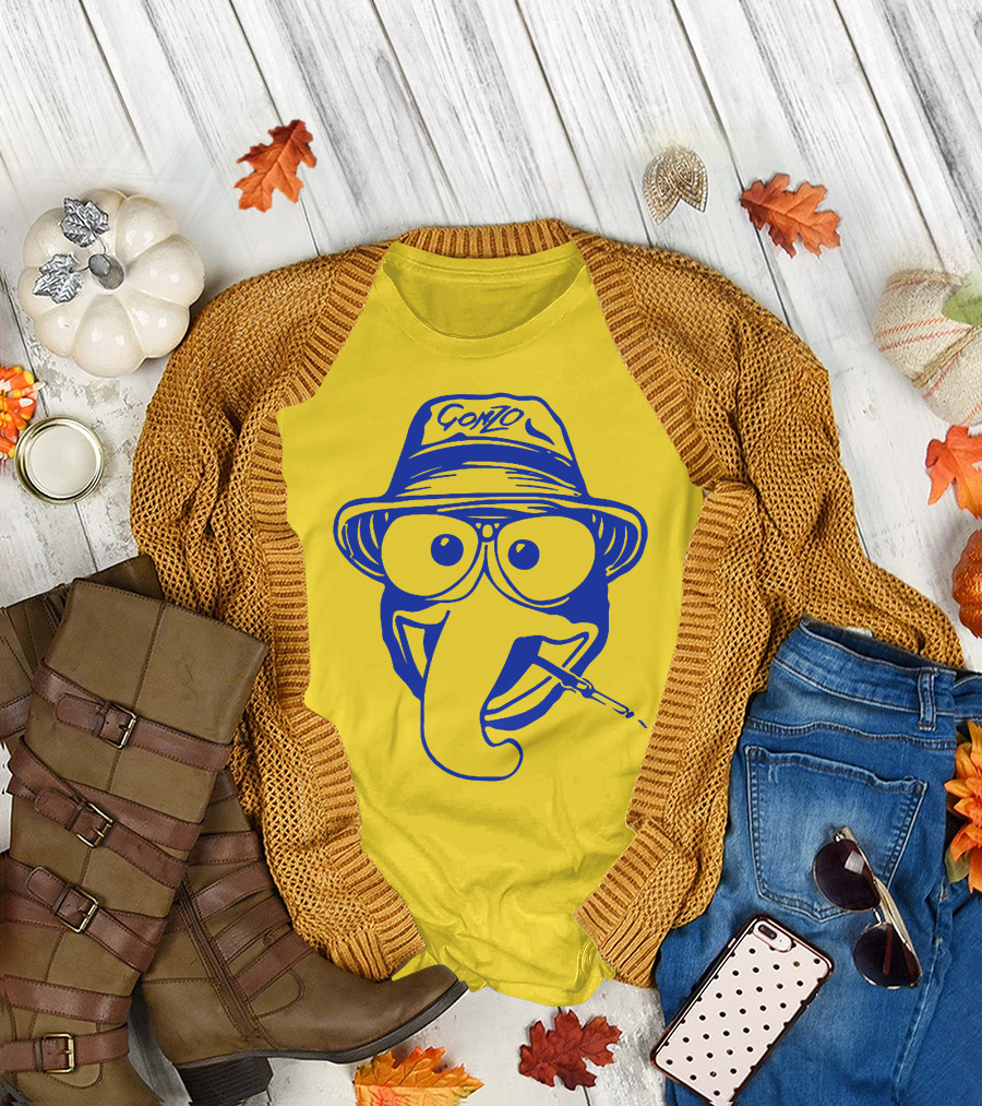 Gonzo Character with Hat and Glasses Smoking T-Shirt