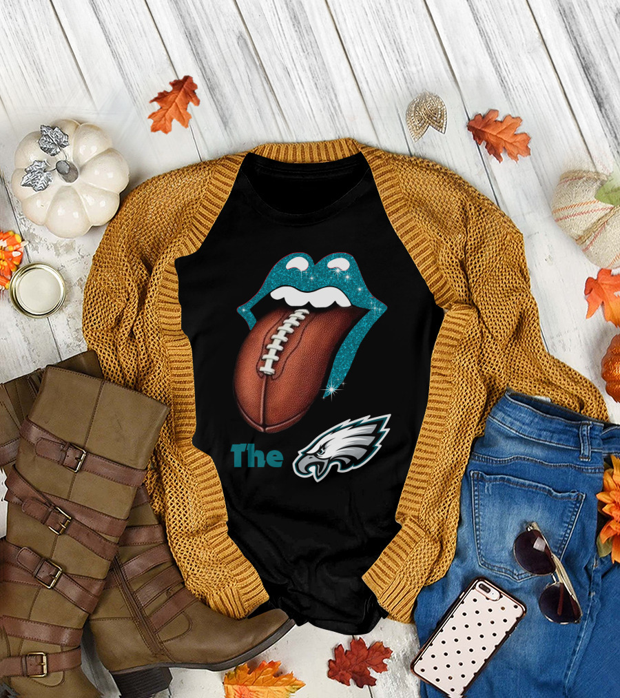 The Smile Eagles Tongue Football Philadelphia Eagles T-Shirt