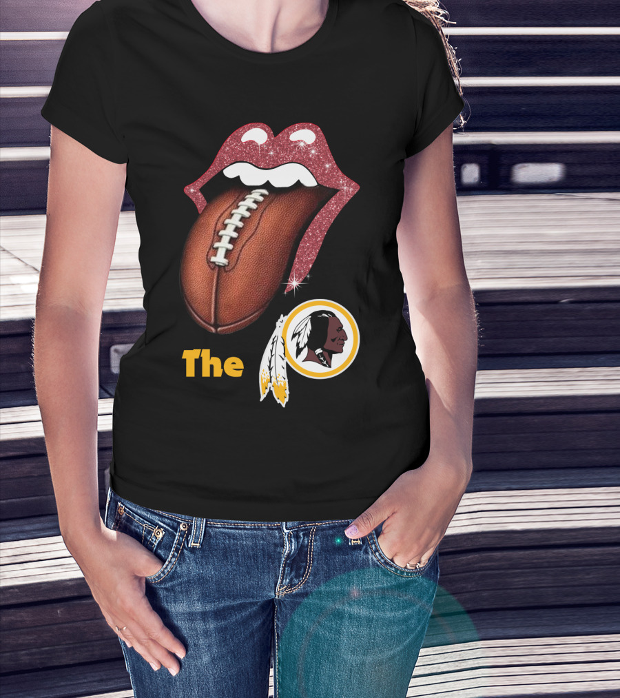 The Redskins Lips Football T-Shirt