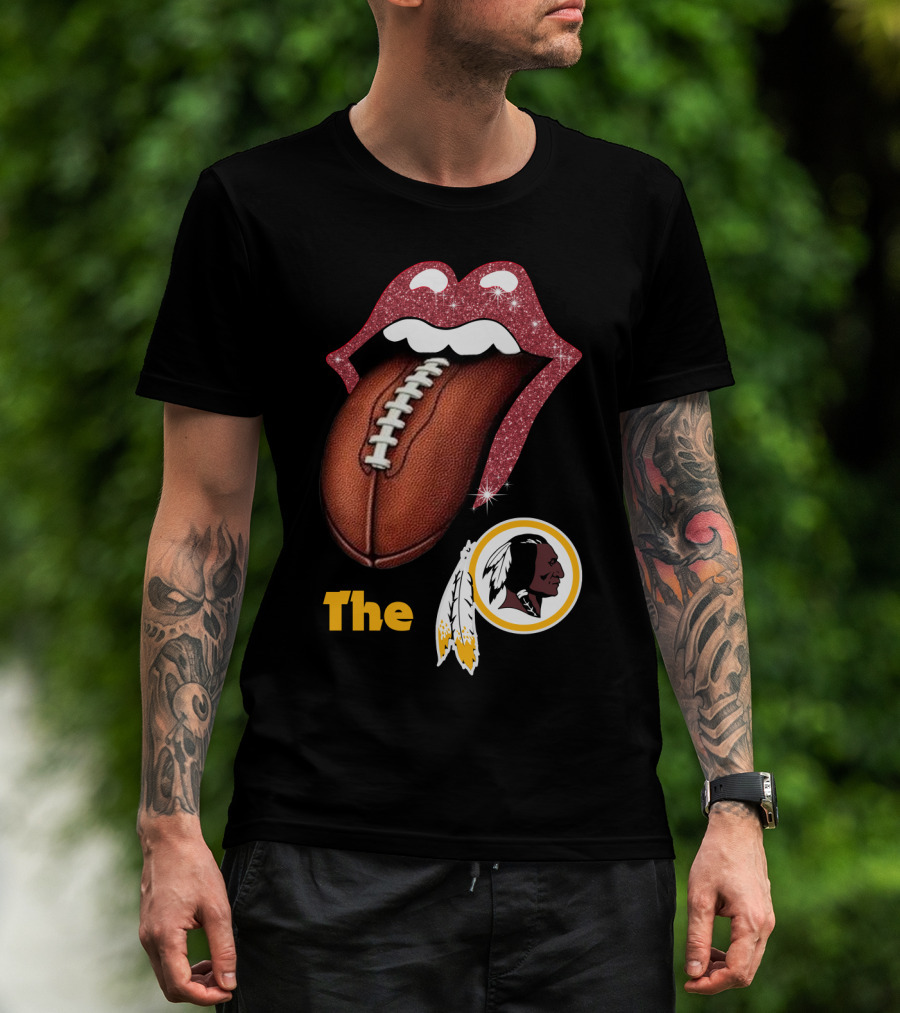 The Redskins Lips Football T-Shirt