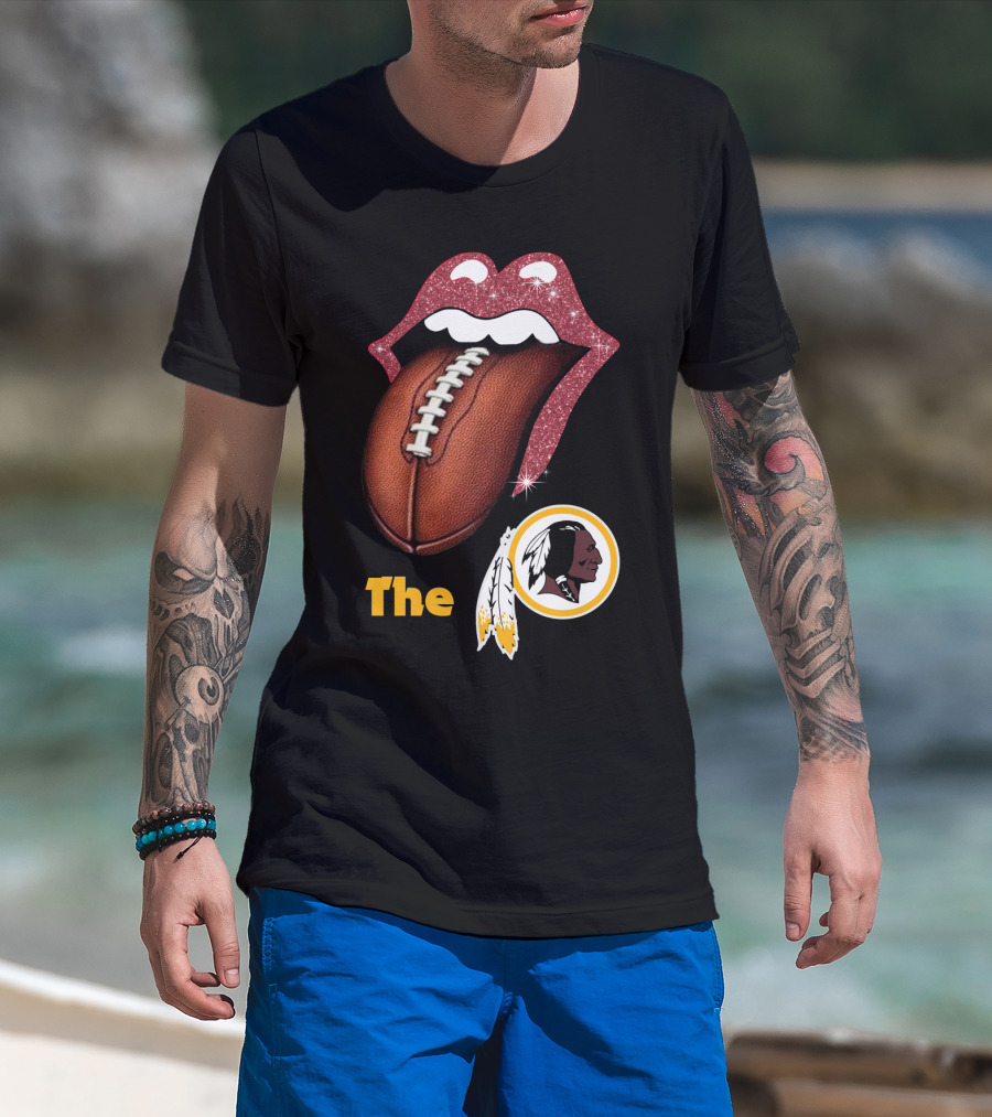 The Redskins Lips Football T-Shirt
