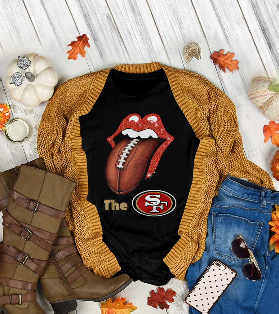 The Rolling 49ers Football Tongue T-Shirt
