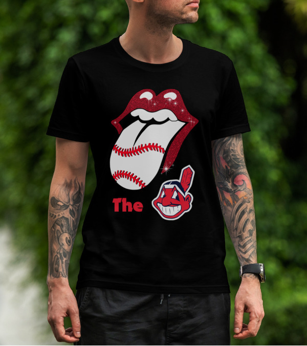 The Smile Logo With Red Lips And Baseball Image T-Shirt