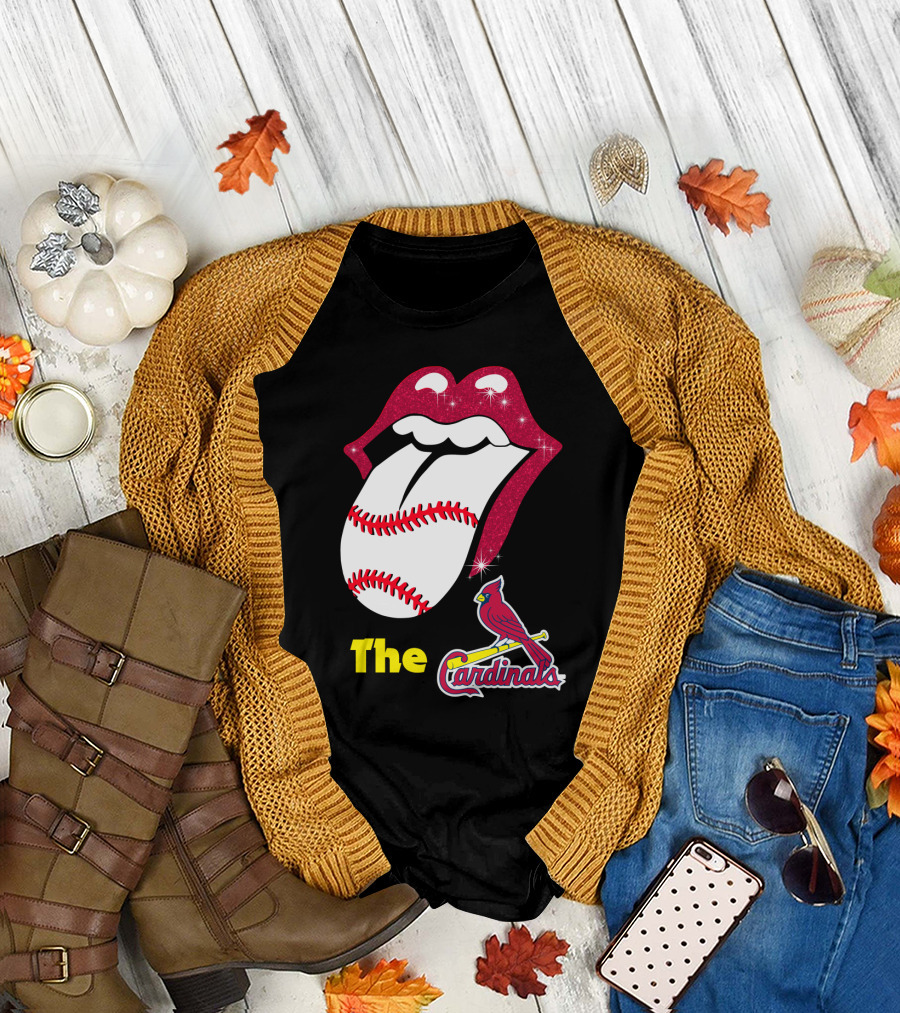 The Cardinals Baseball Tongue Lips T-Shirt