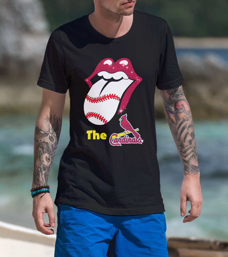 The Cardinals Baseball Tongue Lips T-Shirt