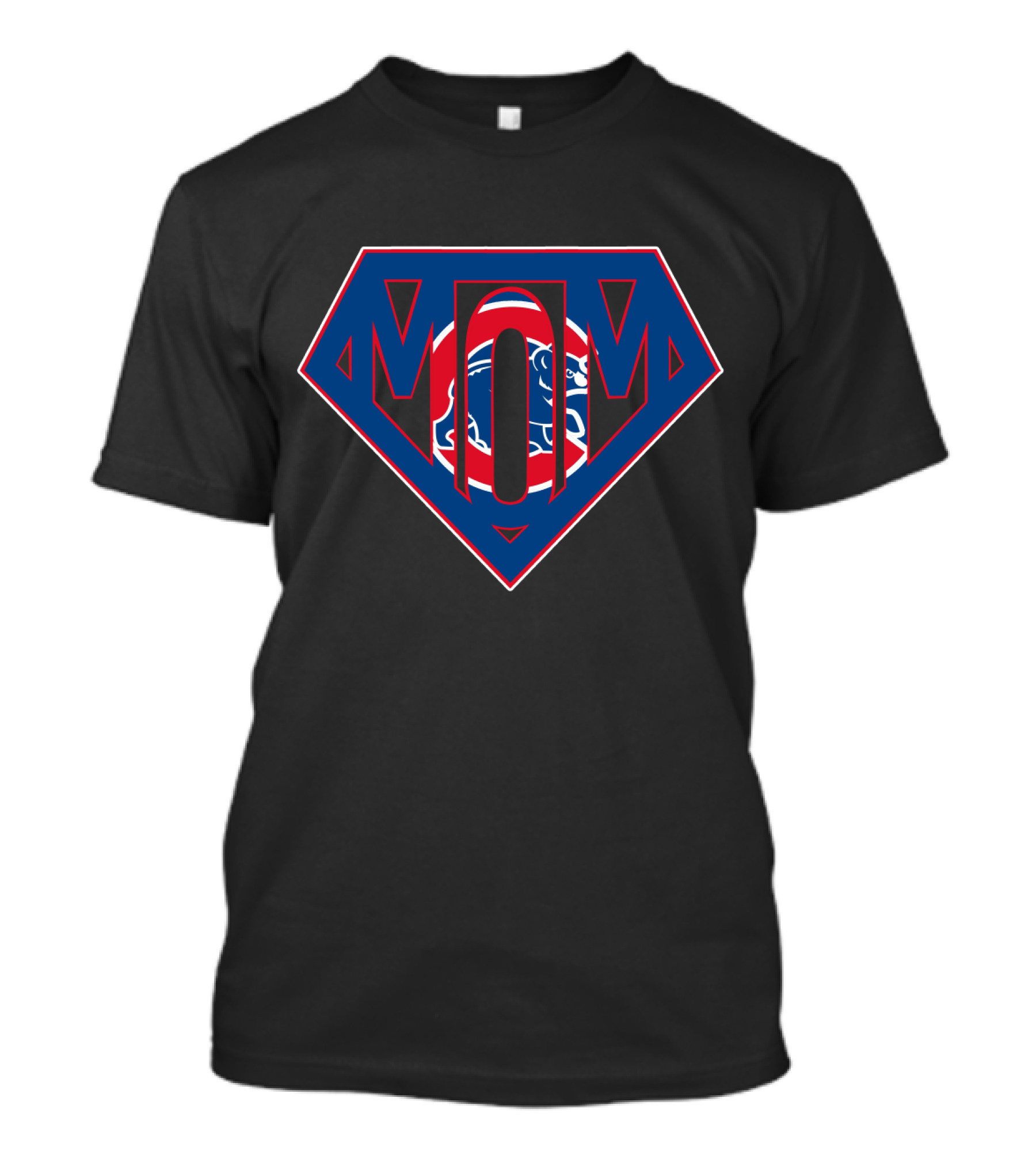 Mom Cubs Super Logo Superman Style T-Shirt