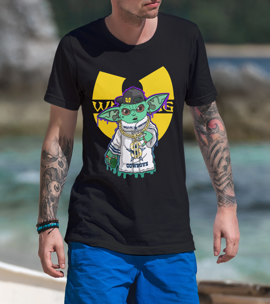 Wu Cow Dallas Cowboys Baby Yoda Wu-Tang T-Shirt