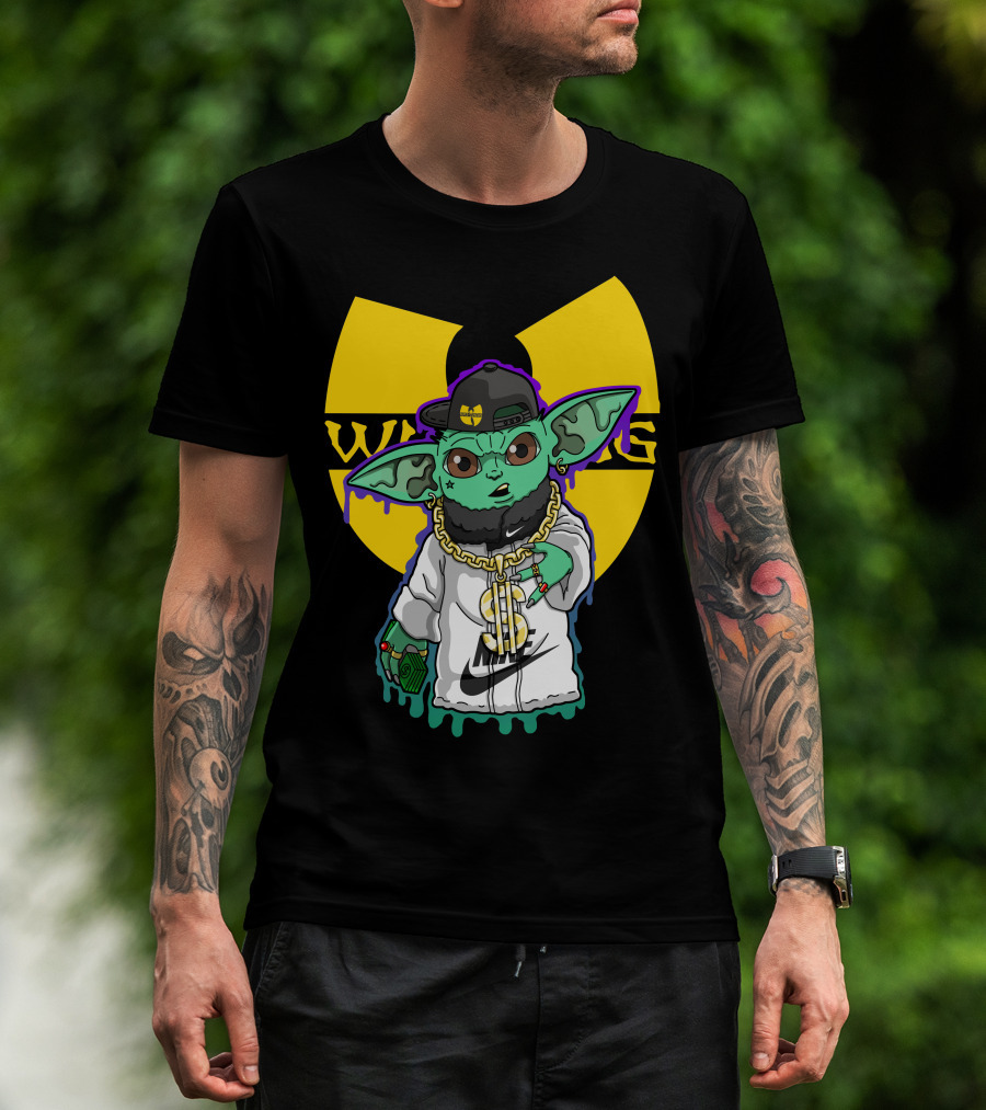 Wu Ni Baby Yoda Wu-Tang Clan Crossover T-Shirt