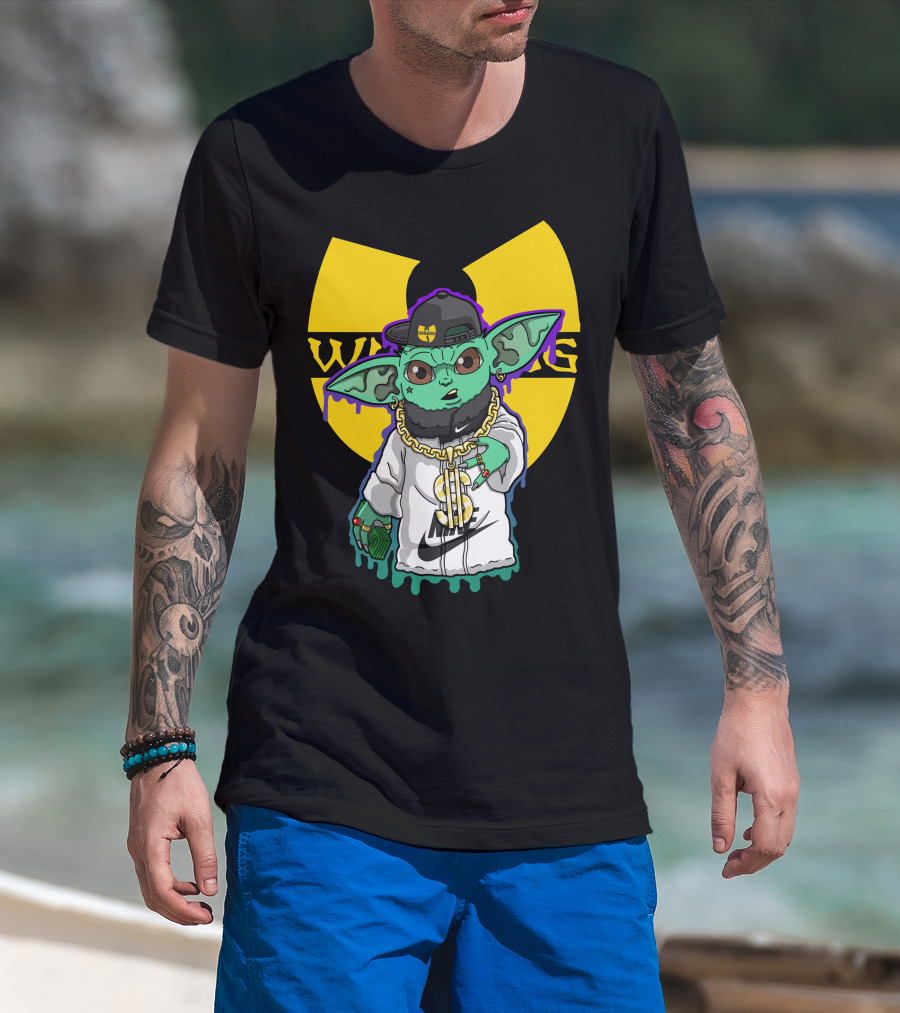 Wu Ni Baby Yoda Wu-Tang Clan Crossover T-Shirt