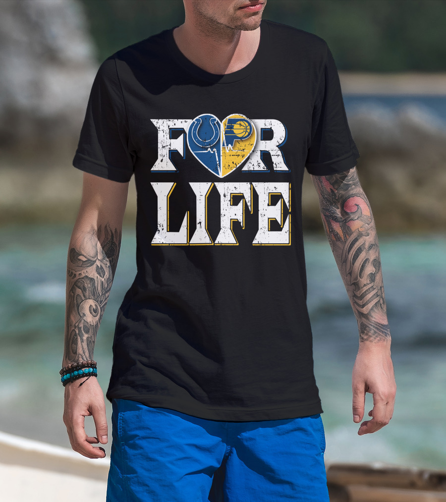 For Life Colts Pacers Heart T-Shirt