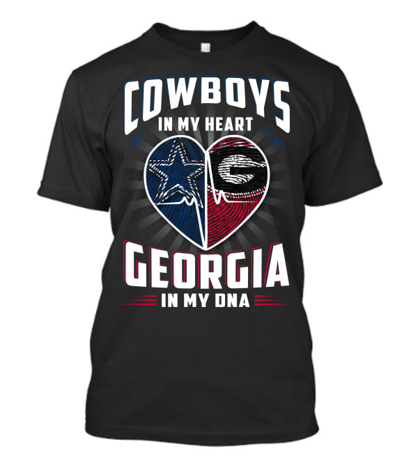 Cowboys In My Heart Georgia In My DNA T-Shirt
