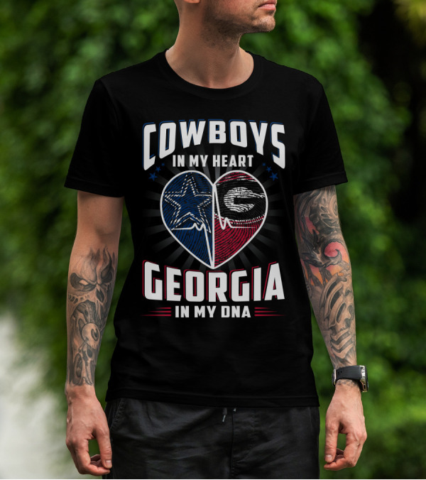 Cowboys In My Heart Georgia In My DNA T-Shirt
