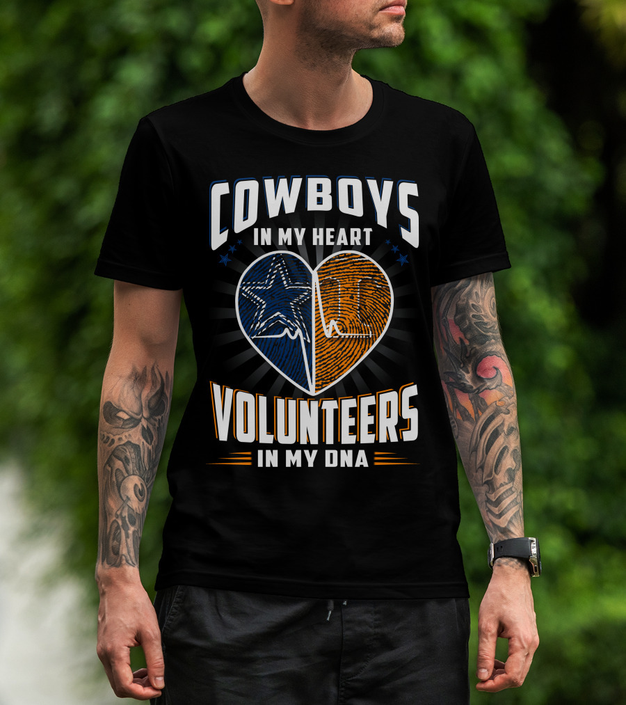 Cowboys In My Heart Volunteers In My Dna T-Shirt