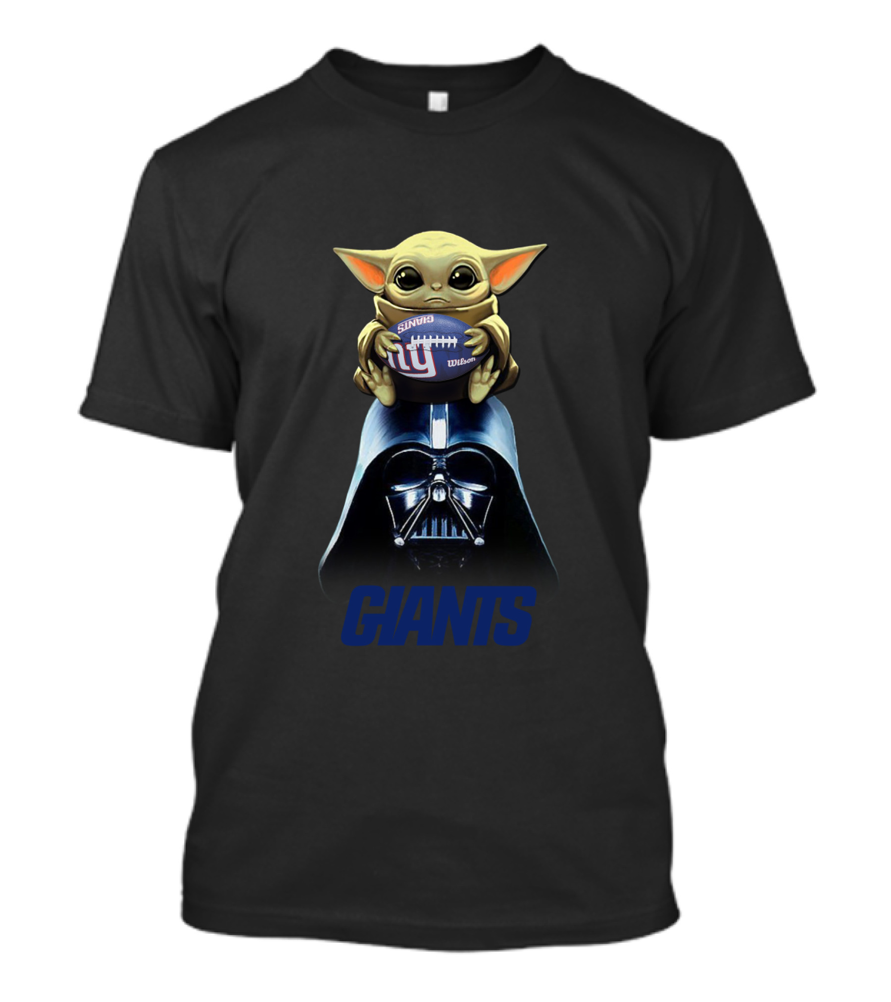 Baby Yoda Giants Football Darth Vader Crossover Nyg Nfl T-Shirt