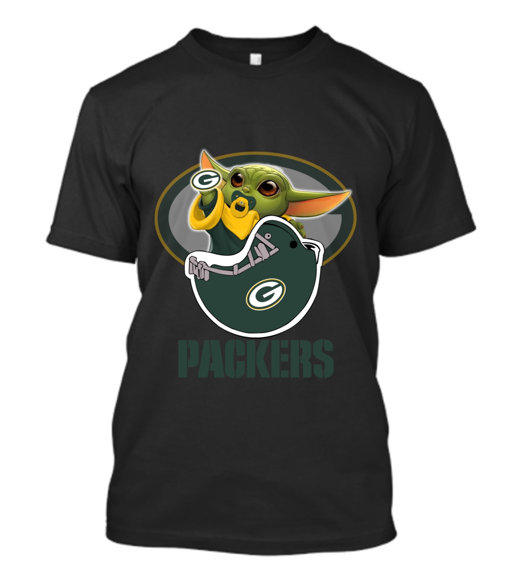Nfl Gbp Packers Baby Yoda Football Team Fan Gear T-Shirt
