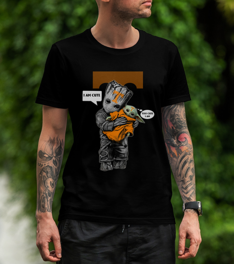 Groot Yoda Cute Ncaa Tennessee Volunteers T-Shirt