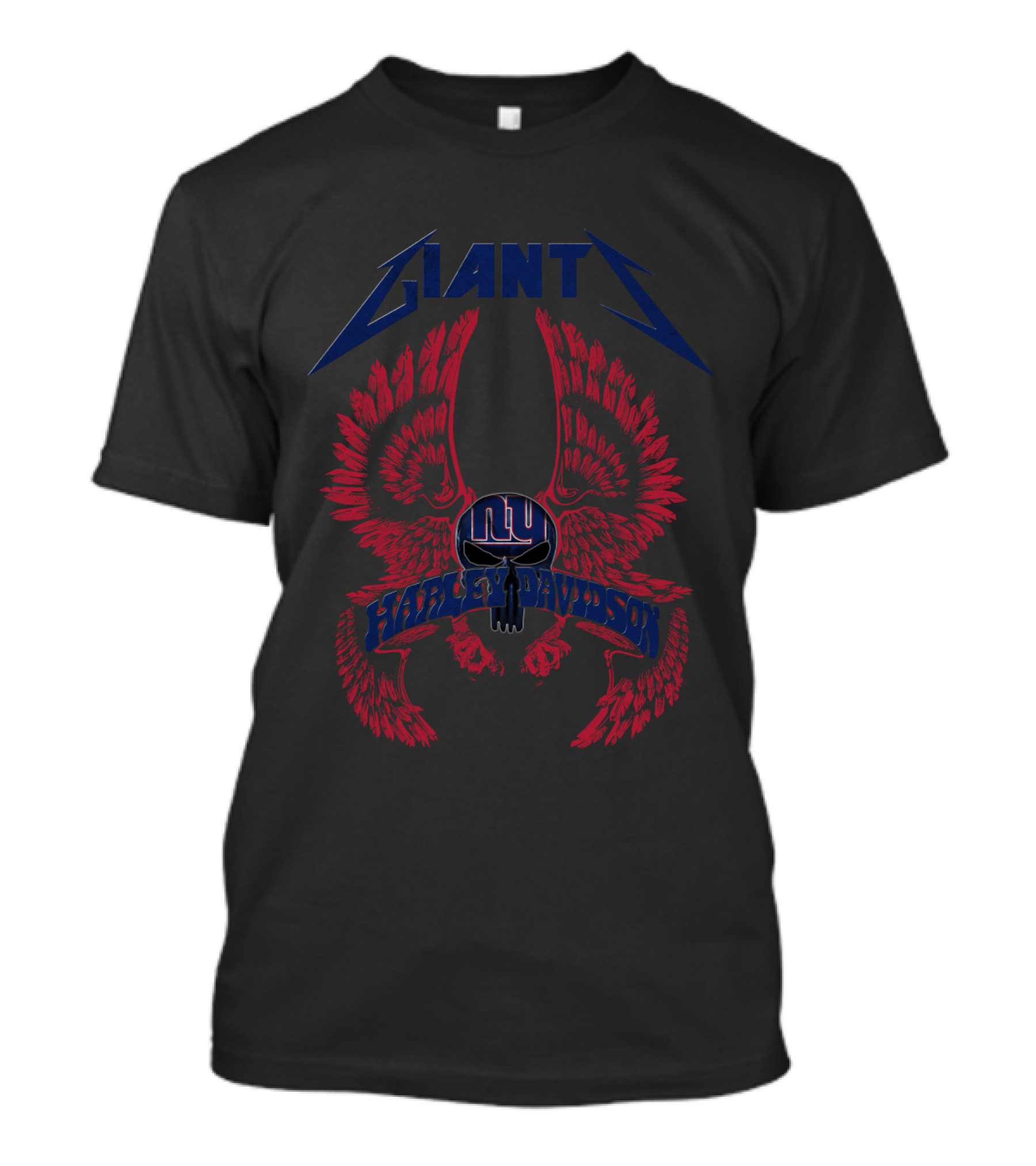 Giants Nyg Harley Davidson Nfl Wings T-Shirt
